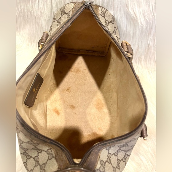 Authenticated Gucci Supreme Web Signature Boston Ophidia Tote Bag Handbag - Picture 8 of 14